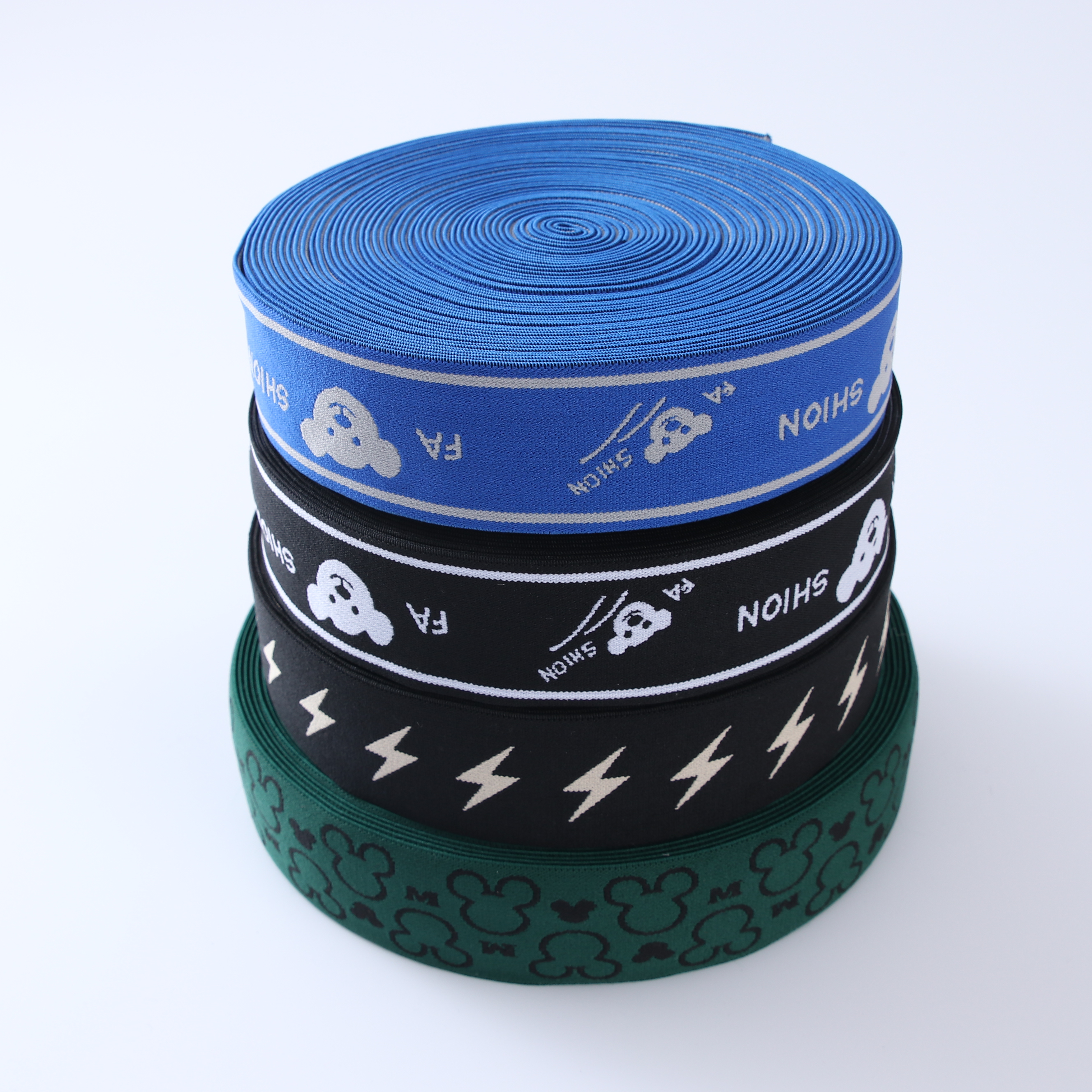 Factory custom logo Underwear Waistband Soft Durable Jacquard Ribbon Customized Color Elastic Band webbing tape for underwear