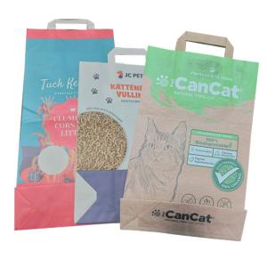 Wholesale 6L 10L Heat Sealed Side Gusset Handle Empty Tofu Cat Litter Bag Custom Printed from china suppliers