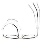 Clear Lens Acetate Titanium Glasses , Unisex Metal Frame Glasses