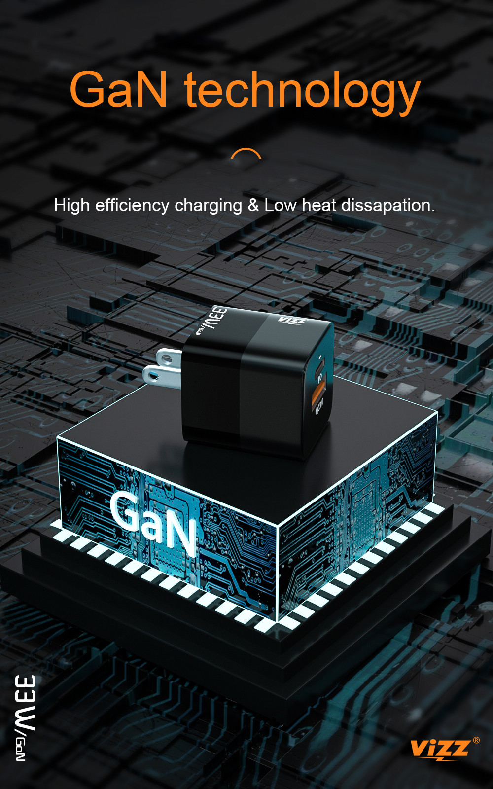 Universal 65W GaN PD Wall Charger Mini PD QC Fast Charging EU Plus Gallium Nitride Charger