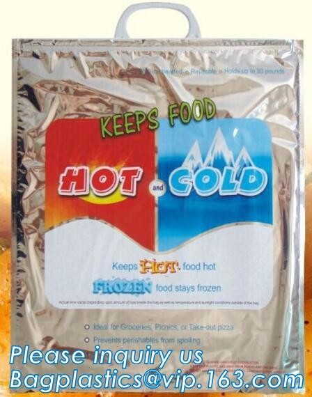 Outdoor square aluminum foil food thermal freezer cooler lunch insulation bag,Foil Cooler Bag Thermal Bag for Fruit Choc
