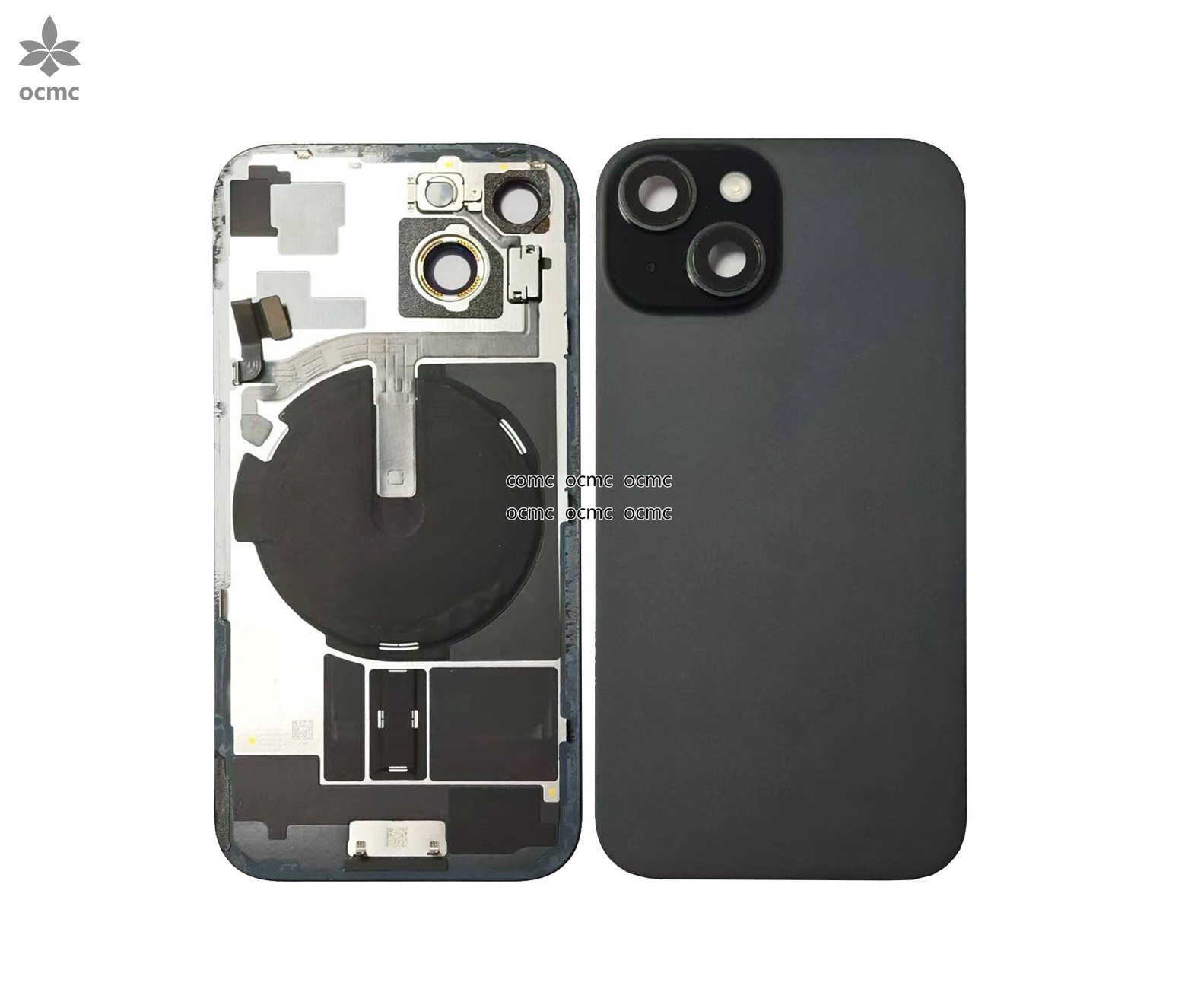 Black Glass Body Back Cover Replacement For IPhone 15 Series Full Original