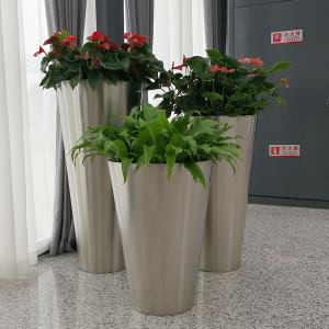 Wholesale Mirror Finished Stainless Steel Flowerpot Large Metal Plant Pot Flowerpot from china suppliers