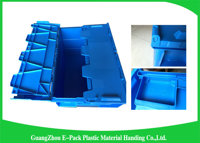 Industrial 50kgs Security Plastic Attach Lid Containers / plastic storage bins with lids