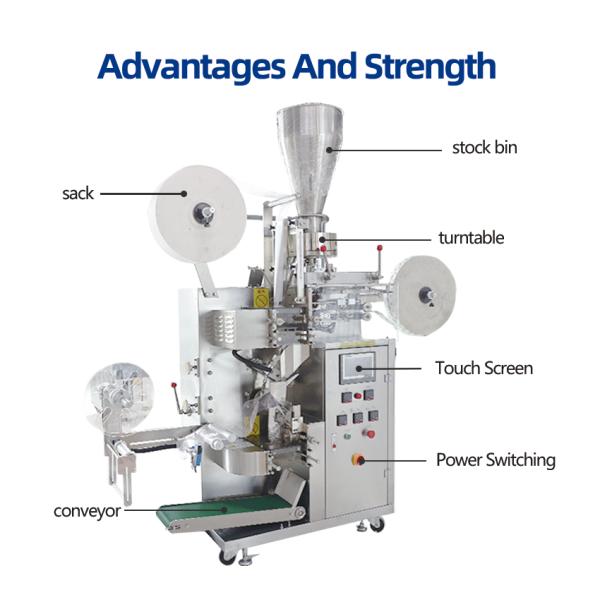 Inner and Outer Tea Bag Automatic Packing Machine Earl Grey Chai Tea Green Oolong White Herbal Packing Machine