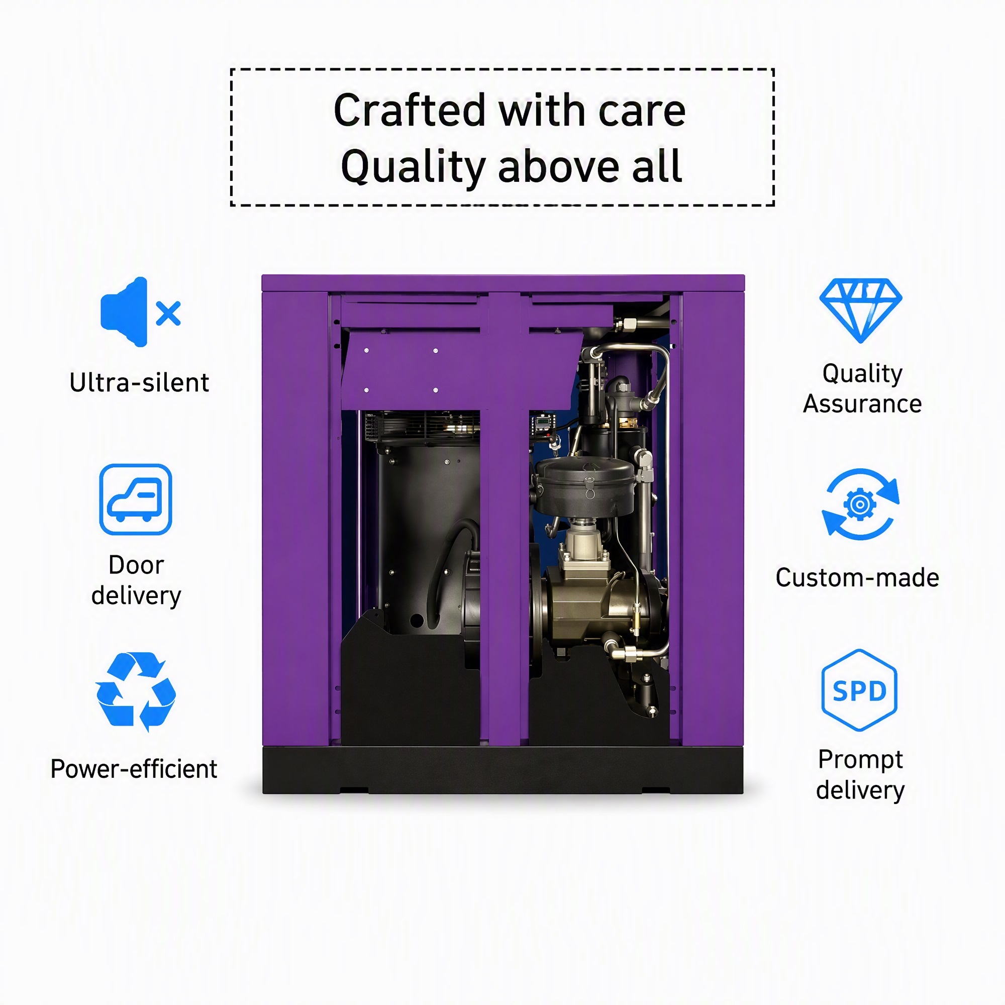 15KW Permanent Magnet Variable Frequency Screw Air Compressor Fixed Speed Industrial Air Compressor Machine