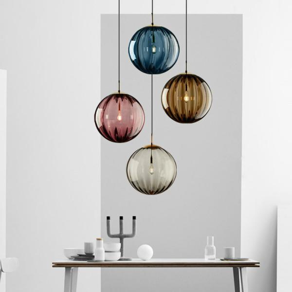 Modern Led Pendant Lamp Nordic Hanging Lights Glass Ball Lighting Fixtures(WH-GP