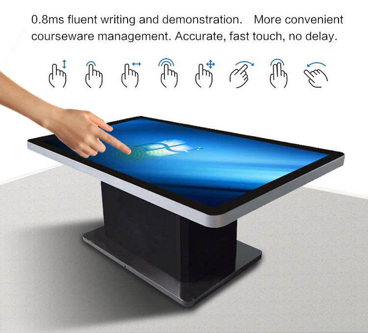 55''HD Smart Waterproof Interactive Table LCD Multi Touch Screen Table Indoor