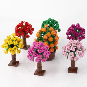 Wholesale MOC city accessories building blocks garden tree green bush flowers grass plants building block from china suppliers