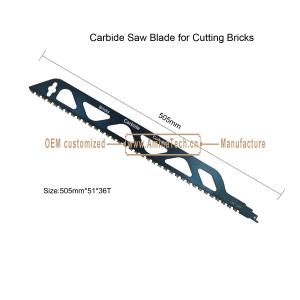 Wholesale Carbide Saw Blade for Cutting Bricks Size:505mmx51x36T,Reciprocating from china suppliers