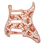 3Ply SSS Electric Guitar Pickguard 11-Hole White Pearl Flower Patter Scratch