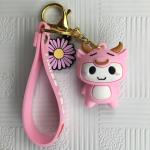 Creative Holographic PVC Anime Figures Cartoon Key Chain Charms