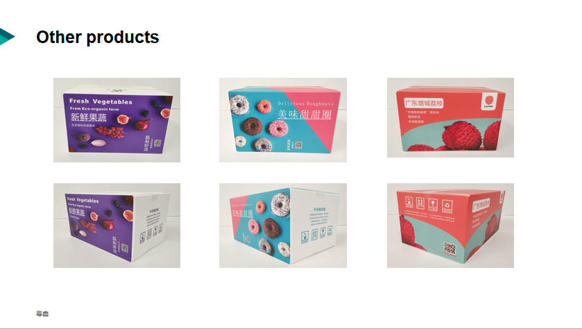 Stackable Fruit packaging waterproof corrugated box rectangle