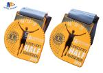 Round Custom Sports Medals / Spray Yellow Cut Out And Soft Enamel Medailles With