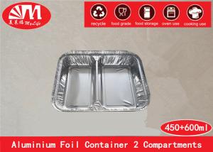 Wholesale Disposable Aluminium Foil Container Two Compartments 1050ml volume For Foods packing from china suppliers