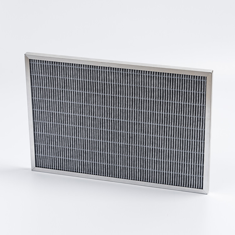 Chemical Activated Carbon Air Filter Stainless Or Aluminum Frame For IAQ Place