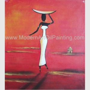 Wholesale Abstract Modern Oil Paintings , Handmade African Women Canvas Painting Acrylic from china suppliers