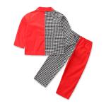 Children'S Outfit Sets Girls Houndstooth Stitching Suit Kids Girls Fashion 2