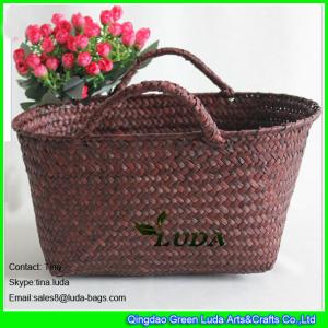 Wholesale LUDA large designer handbags colored seagrass straw hobo bags from china suppliers