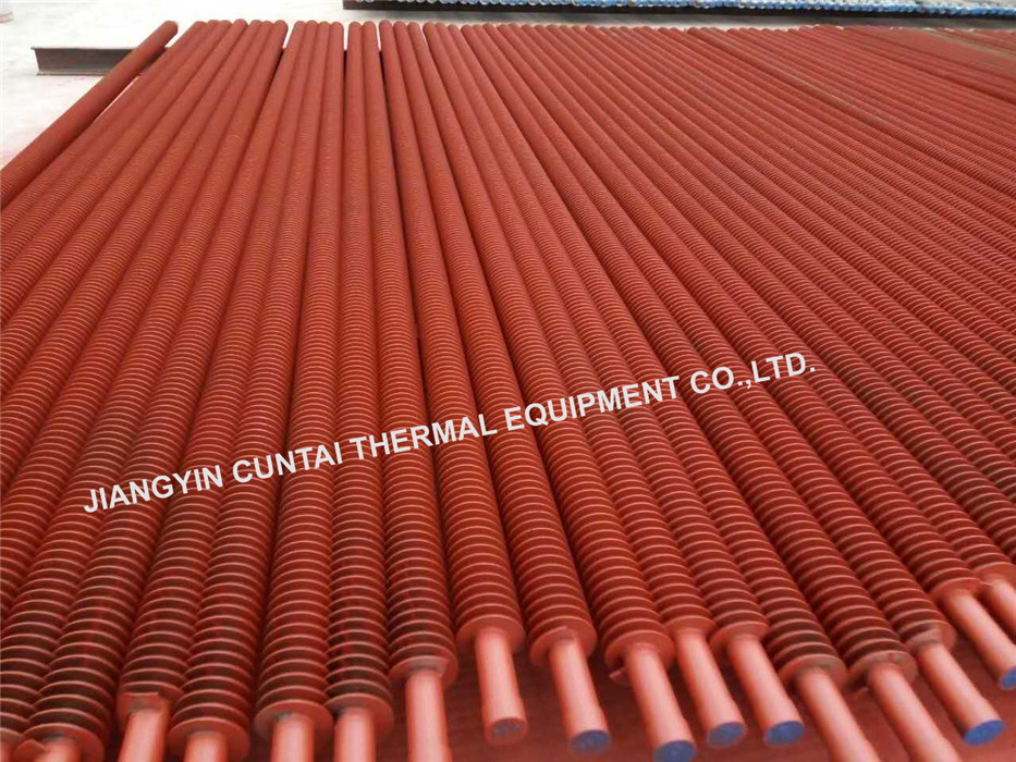 Sprial Welded Finned Tubes , Fired Heaters Helical Fin Tube Carbon Steel Material