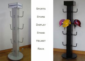 Wholesale Brand Motorcycle Helmets Wooden and Metal Display Rack with top graphic from china suppliers