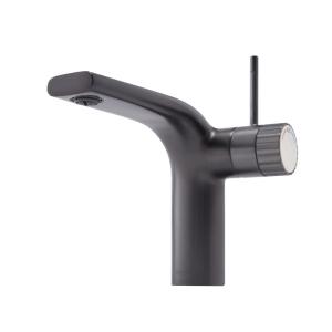 Wholesale 210mm Width Basin Mixer Faucet Hot Cold Water Black Brass Faucet Restroom from china suppliers