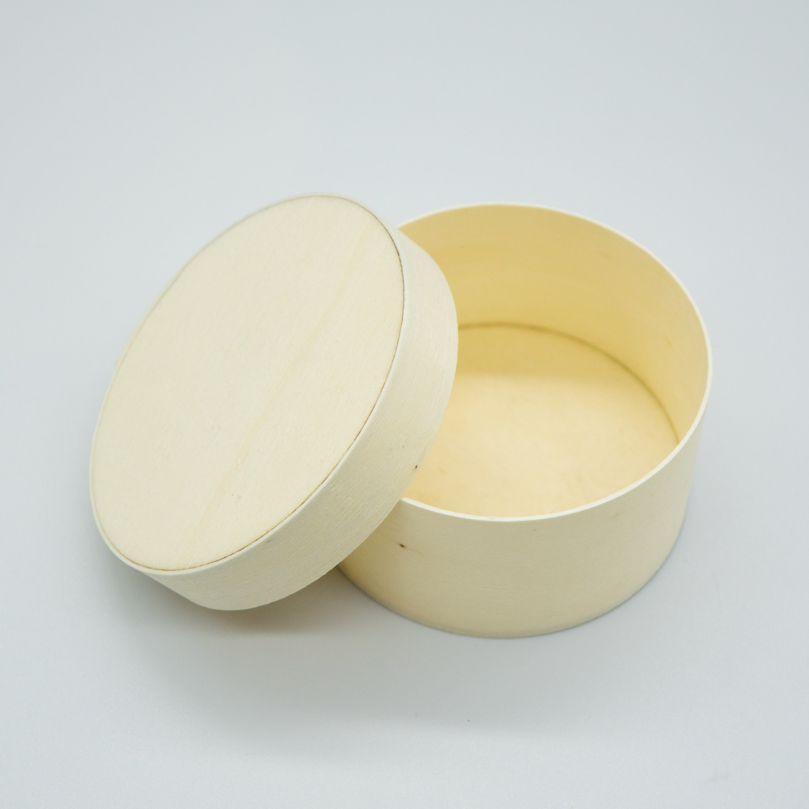 Natural Poplar Wooden Mooncake Box Disposable Customized With Lid