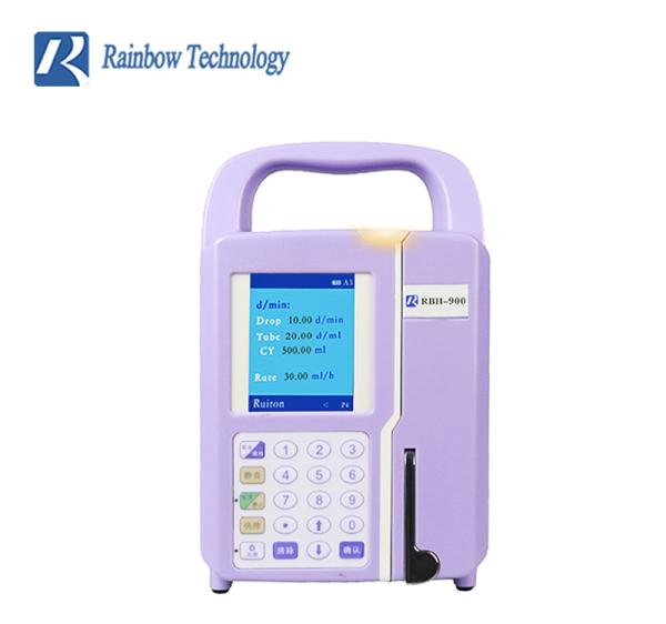 Medical Portable Enteral Feeding Pump Purple Color Class II Semi Squeeze Finger