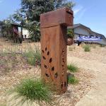 Customized Outdoor Corten Steel Sculpture Metal Letter Box With Polishing Craft
