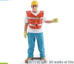People at Work Model Toy Safety Officer Figure Pretend Professionals Figurines