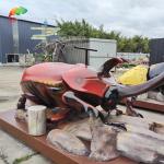 Realistic Simulated Weatherproof Fiberglass Insect Beetle For Theme Decoration