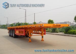 Wholesale 40ft Container Flatbed Semi Trailer , 3 Axles 45T Flatbed Utility Trailer from china suppliers