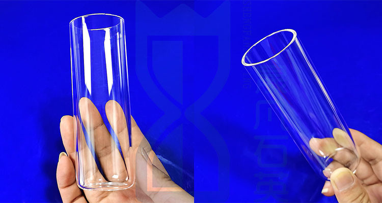High Purity Quartz Test Tube Flame Polished Standard Ground Joint 9mm/14mm