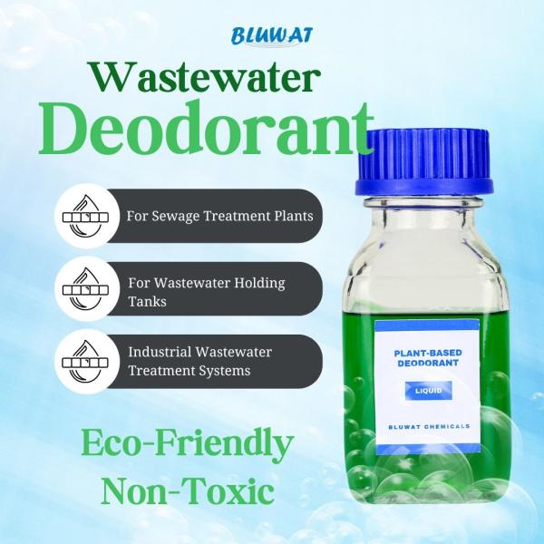 Plant-Based Deodorant in Wastewater Treatment Controls odors from industrial