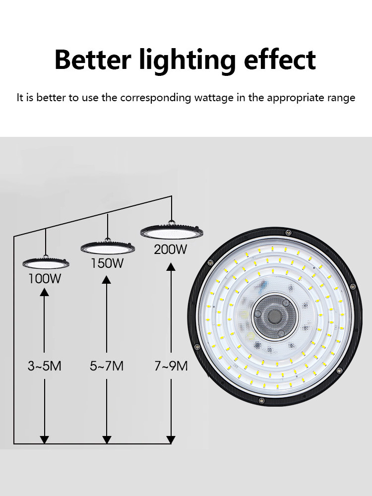 Led UFO 100W 150W 200W 300W 400W Industrial Lighting Highbay Lamp Warehouse Garage Canopy Light UFO Led High Bay Light