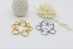 Design decorative accessory zinc alloy double d rings 15 mm for bags