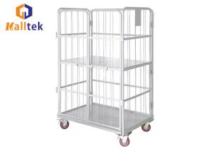 Wholesale Heavy Duty 4 Sides Storage 300kg Roll Trolley With Shelves from china suppliers