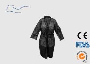 Wholesale Women Disposable Kimono Robe Black Color Long Sleeves Opening Cuffs Type from china suppliers
