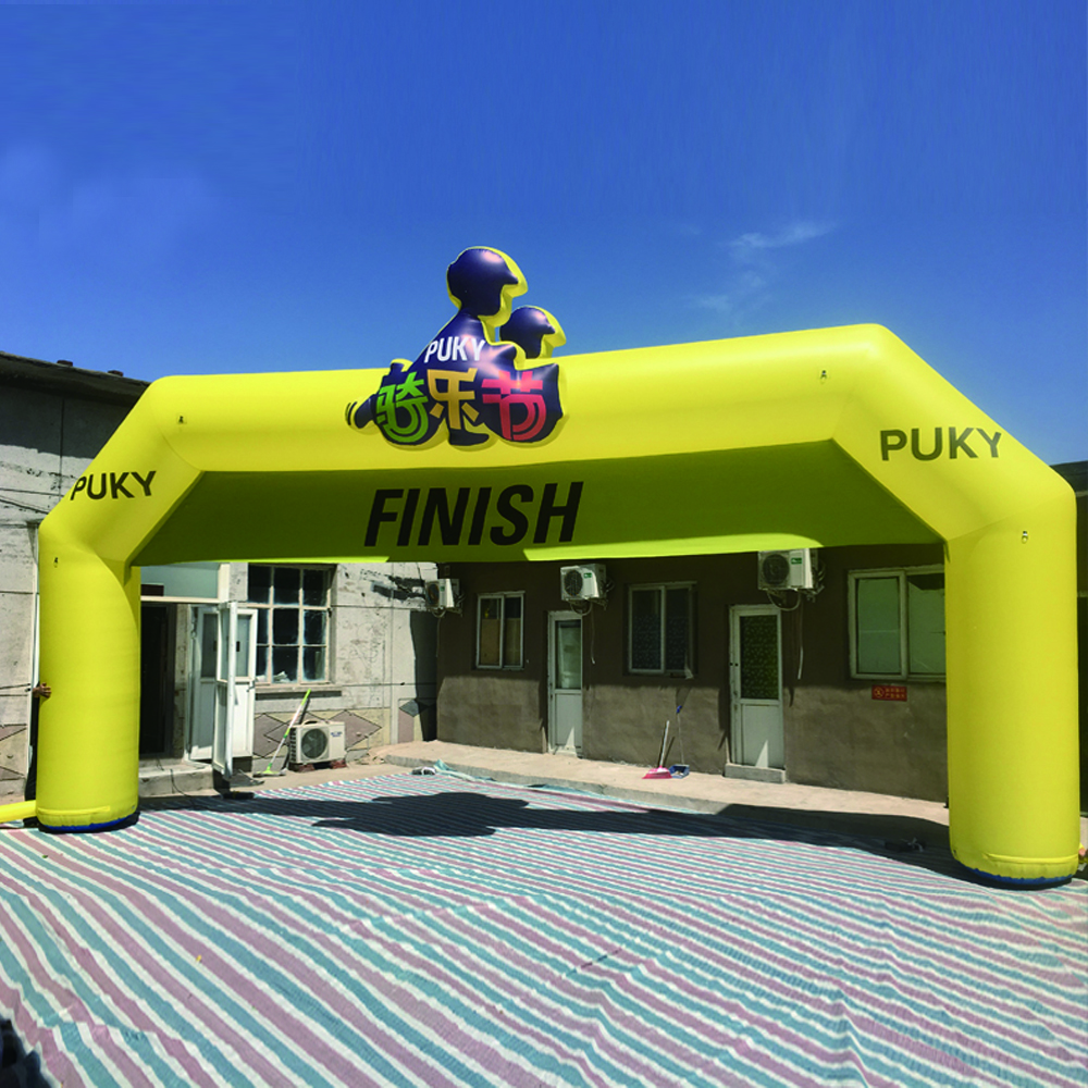 Rainbow Inflatable Finish Arch Outdoor Advertising Finish Line