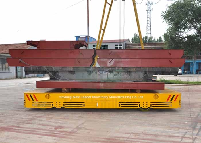 25 ton frequency use steerable trackless rail mounted transfer cart for molds