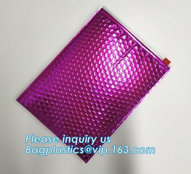 Holographic Zipper Slider Zip Lock Bubble Bag,Cosmetic Zipper Bag/Rose Gold Slider Bubble Bag with Logo,Slider Bubble Zi
