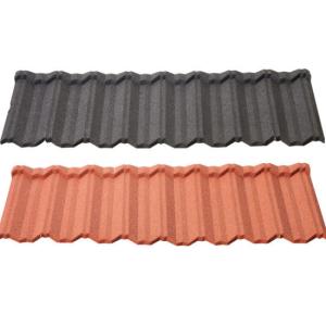 Wholesale Modern Classic Tiles Beige Red Stone Coated Roof Tile 0.50mm AZ150 Aluzinc Base Metal 50 Years Warranty Color Customized from china suppliers