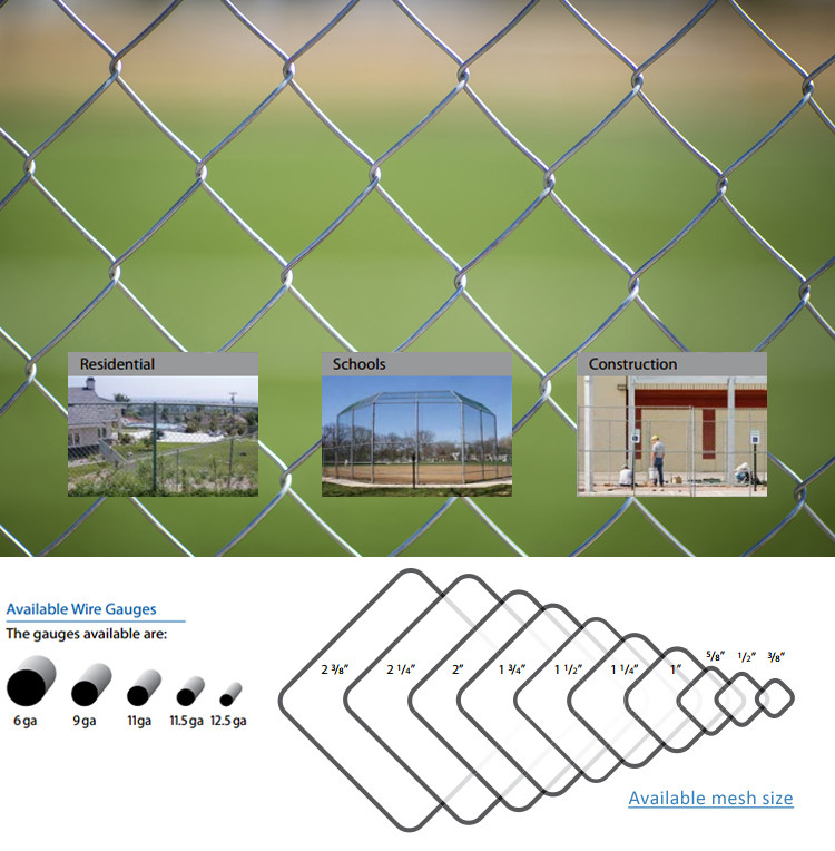 Farm And Field Steel 2.0mm Black Galvanized Chain Link Fence