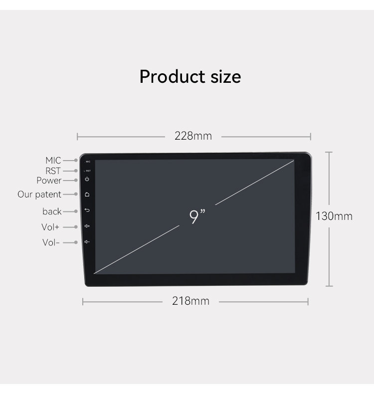 Quad Core Touch Screen Android Car Stereo Multimedia 2 DIN Car Radio