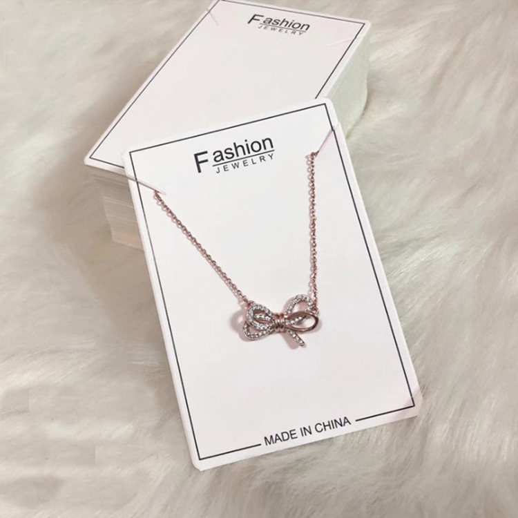 Custom Hot Stamping Logo Printed Necklace Earring Display Card with Hanging Earring Cards