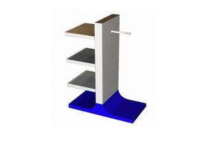 Wholesale White Blue Wood Garment Display Stand Europe Style Movable For Hanging Clothes from china suppliers