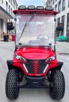 Red Modern 4 Seater Golf Cart for Family Outings and Group Tours Ground