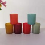 Electroplating Cylinder Votive Glass Jar Candle Holders For Wedding Decorative