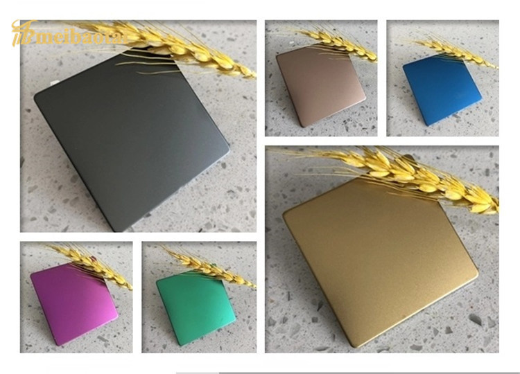 1.5mm Thickness Polished Pvd Coated Ss Sheet With 10C PVC Film