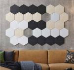 PET Sound Absorbing Sound Hexagonal Acoustic Panels 14x12x0.5 Inches